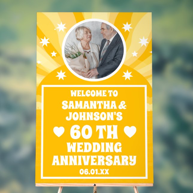 Sunshine Yellow Photo 60e anniversaire du Mariage (Neutre)