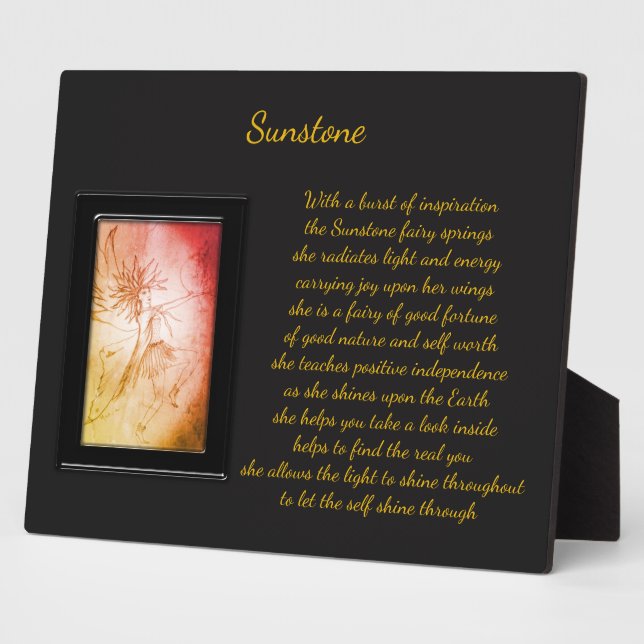 Sunstone Crystal Fairy Fotoplatte (Seite)