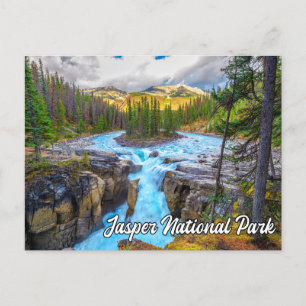 Sunwapta Falls, Jasper Nationalpark Postkarte