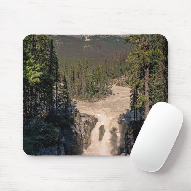 Sunwapta Falls, kanadische Wasserfall-Fotografie Mousepad (Mit Mouse)
