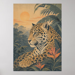 Sunward I — Jaguar bei Sonnenaufgang Poster
