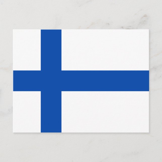 Suomen Lippu - Die Flagge Finnlands Postkarte (Vorderseite)
