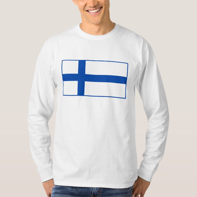 Suomen lippu t-paita - die Flagge von Finnland T-Shirt (Vorderseite)