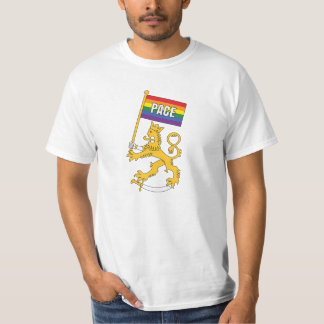 Suomenleijona + Schritt-rauhanlippu, t-paidat T-Shirt