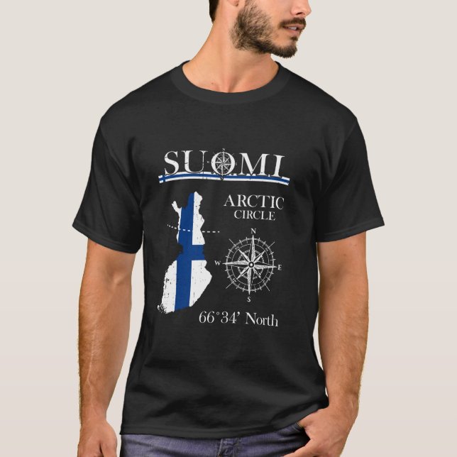 Suomi Finland Arctic Circuit Adventure Finland Fla T-Shirt (Vorderseite)