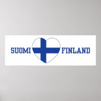 SUOMI FINLAND Kundenposter