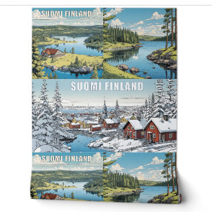 Suomi Finland Nature Illustrations Tapete