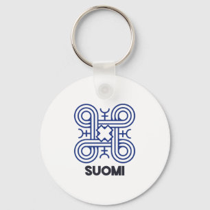 Suomi Finland Symbol Hannunvaakuna Looped Square P Schlüsselanhänger