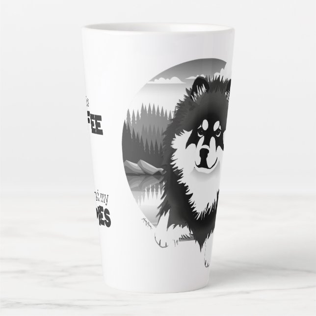 SUOMI - Finnische Lapphund-Tasse mit Text Milchtasse (Vorderseite)