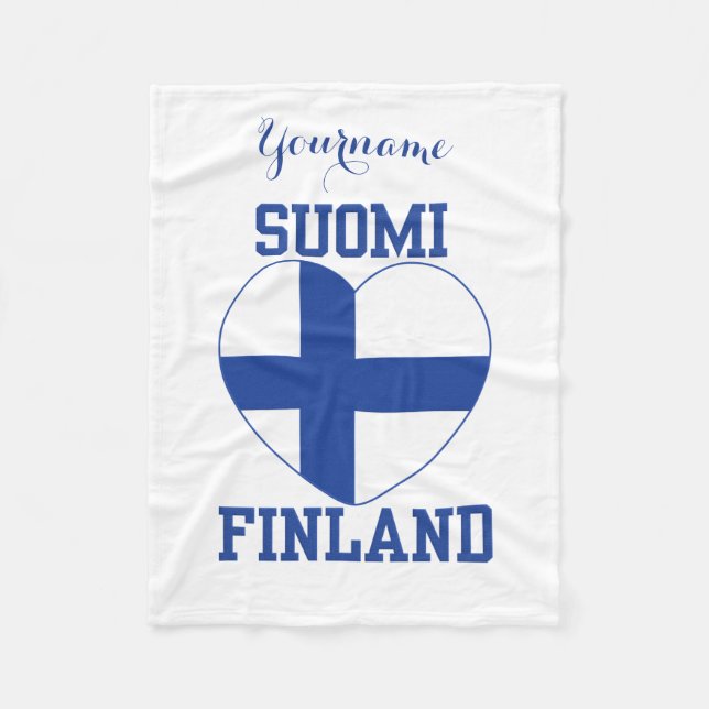 SUOMI FINNLAND kundenspezifische Fleecedecke (Vorderseite)