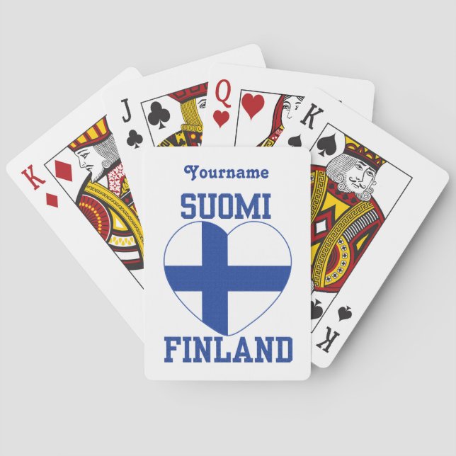 SUOMI FINNLAND kundenspezifische Spielkarten (Rückseite)
