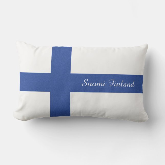 SUOMI FINNLAND kundenspezifisches Kissen Für Draußen (Vorderseite)