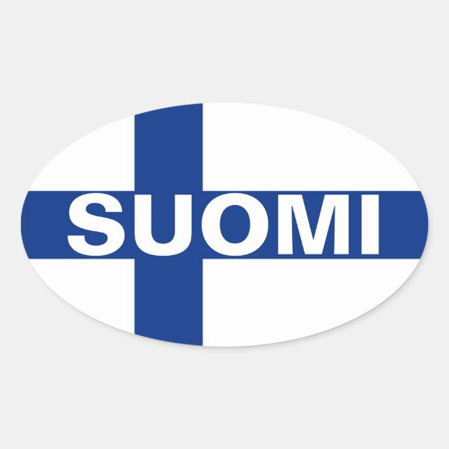 Suomi (Finnland) Ovaler Aufkleber (Vorderseite)