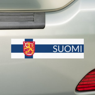 Suomi Flag Autoaufkleber