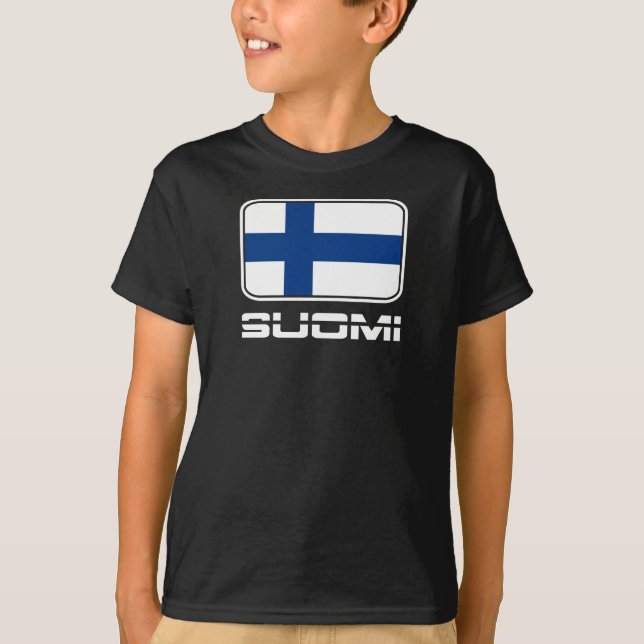 Suomi Flagge T-Shirt (Vorderseite)