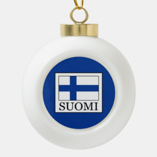 Suomi Keramik Kugel-Ornament