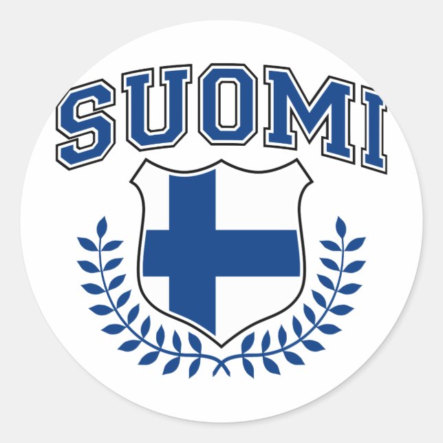 Suomi Runder Aufkleber (Vorderseite)
