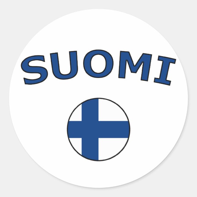Suomi Runder Aufkleber (Vorderseite)