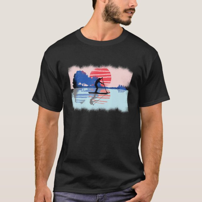SUP and Guitar Music Surfing Stand Up Paddle Surf  T-Shirt (Vorderseite)