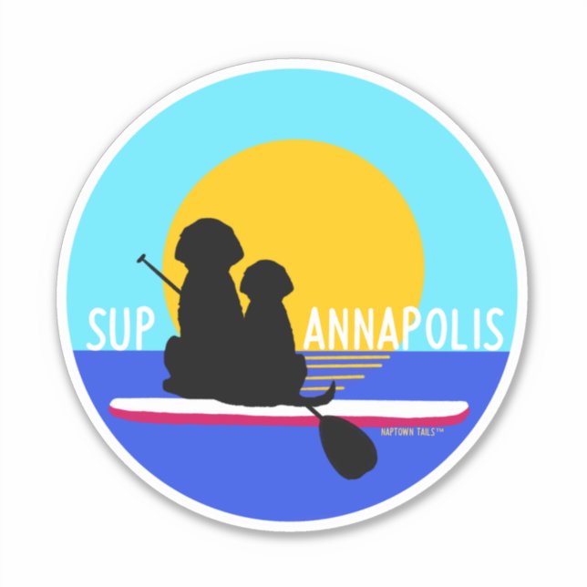 SUP Annapolis Hunde Vinyl Sticker (Vorderseite)