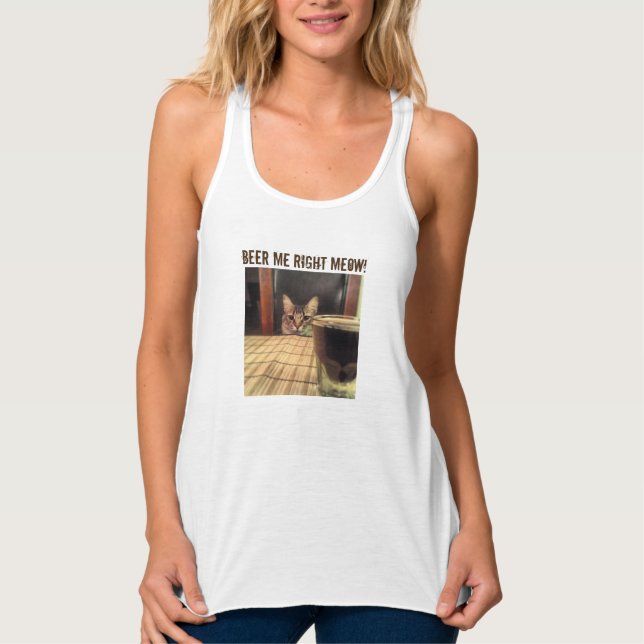 Sup Beer Kitty Cat Fotografie Tank Top (Vorderseite)