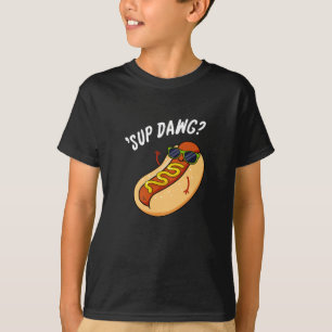 Sup Dawg Funny Hot Dog Pub Dark BG T-Shirt