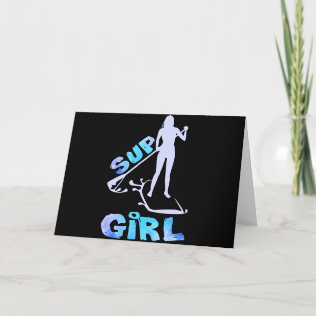 SUP Girl SUP Paddle Board Karte (Vorderseite)