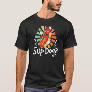 Sup Hund Cool Hot Dog Animation Food Liebhaber Pre T-Shirt