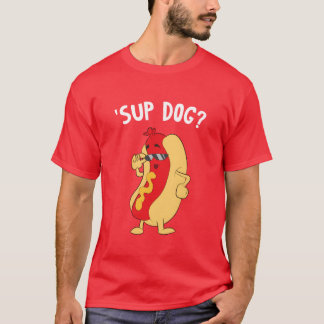 Sup Hund Cool Hot Dog mit Sonnenbrille lustig T-Shirt