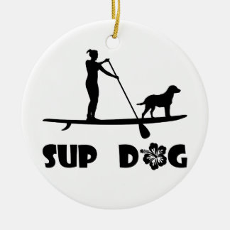 SUP Hund stehend Keramikornament