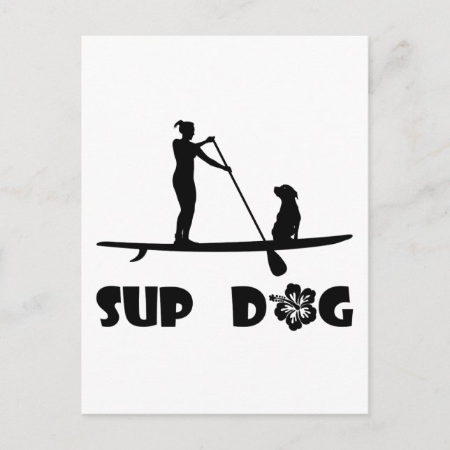 SUP Hundesitzplatz Postkarte (Vorderseite)