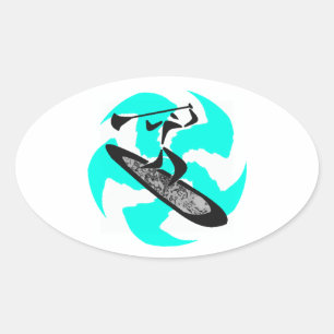 SUP IN BELIZE OVALER AUFKLEBER