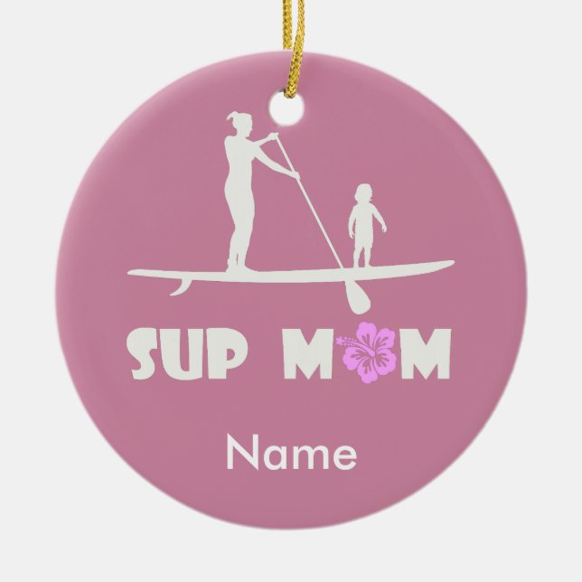 SUP Mama Keramik Ornament (Vorne)