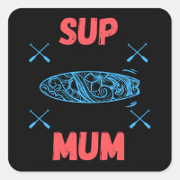 SUP Mum - Paddelbrett aufstehen, blau und rosa