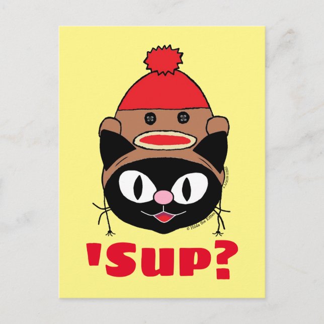 Sup ? (Quoi de neuf) Carte postale Casquette de si (Devant)