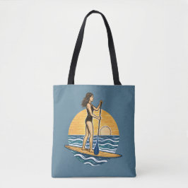 SUP-Sonnenuntergangs-Paddeln | Blaues Paddleboard- Tasche