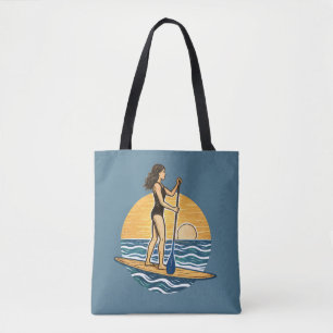 SUP-Sonnenuntergangs-Paddeln Blaues Paddleboard- Tasche