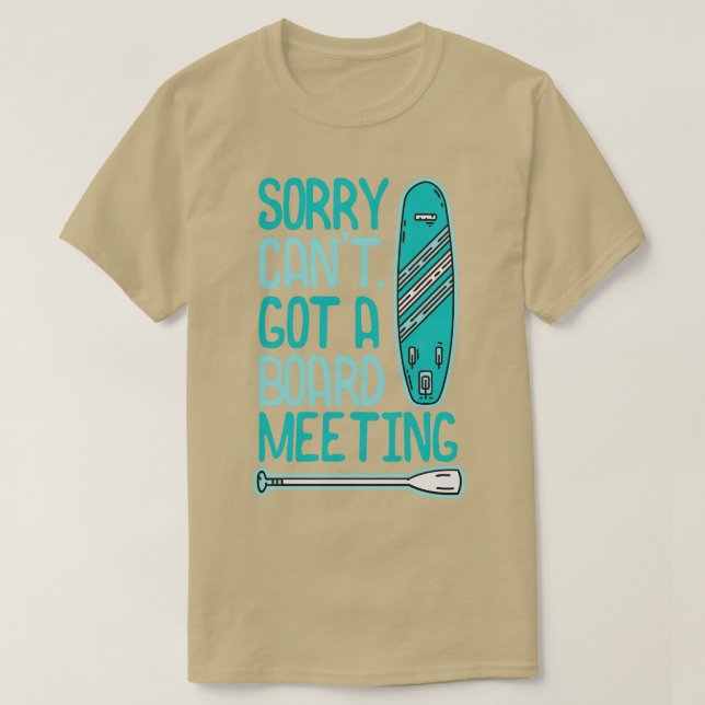 SUP Stand Up Paddle Boarding Board Meeting Sunset T-Shirt (Design vorne)