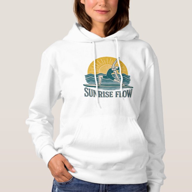 SUP Sunrise Flow Paddleboard Yoga | Graphic Print Hoodie (Vorderseite)