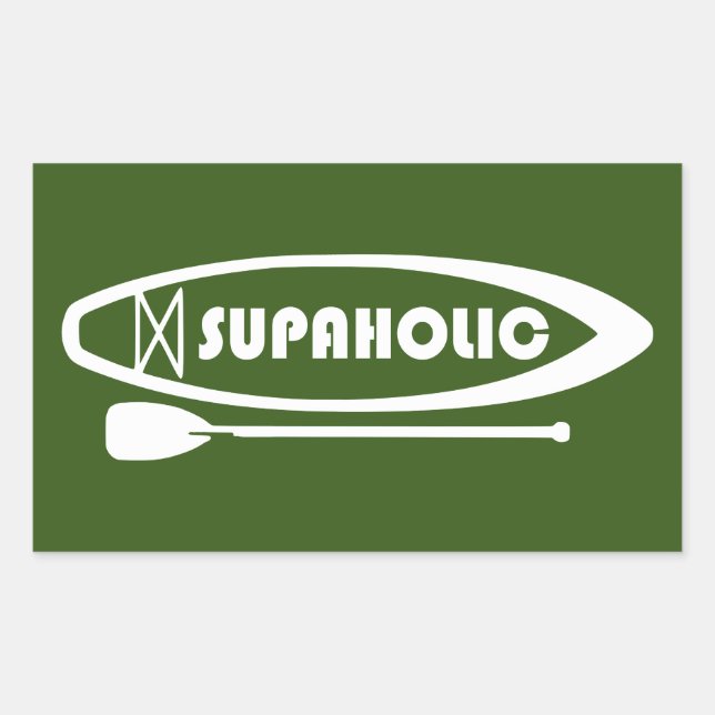 Supaholic Standup Paddleboarding Rechteckiger Aufkleber (Vorderseite)