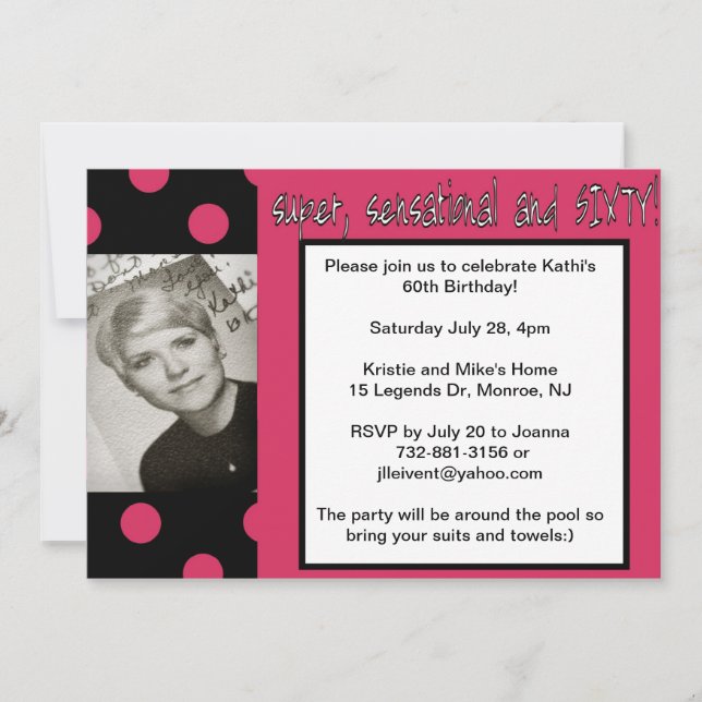 super 60. Geburtstagseinladung Einladung (Vorderseite)