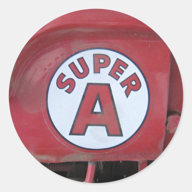 Super A Vintag LKW Runder Aufkleber (Vorderseite)