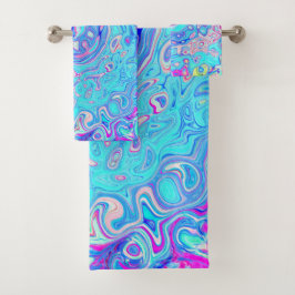 Super Abstrait Retro Robin's Oeuf Blue Swirl