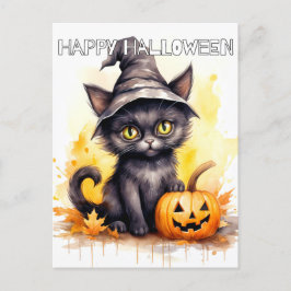 Super Adorable Little Halloween Kitten Postkarte