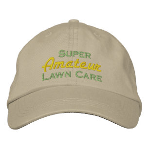Super Amateur Rasenpflege bestickt Baseballhut Bestickte Baseballkappe