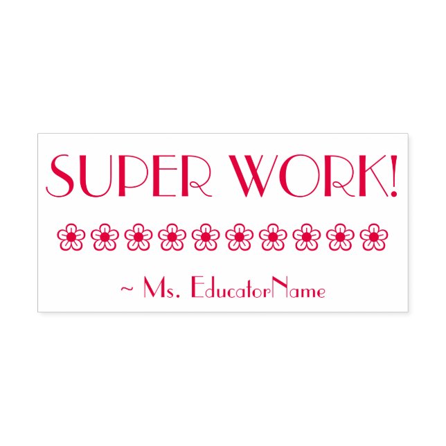 "SUPER ARBEIT!" Bestätigung Rubber-Briefmarke Permastempel (Design)