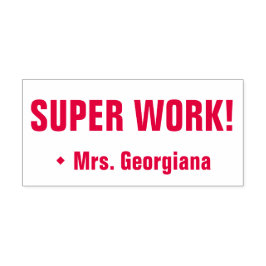 "SUPER ARBEIT!" Briefmarke für die Kennzeichnung v Permastempel