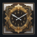 Super Art Deco Quadratische Wanduhr<br><div class="desc">Großartiges Uhrendesign. Du wirst es wie andere Liebe bekommen. Sie können dieses Design auch für andere Produkte verwenden,  die Sie mögen,  oder Ihren Text anpassen und hinzufügen. Folgen Sie mir für mehr. Vielen Dank. Ich wünsche Ihnen einen schönen Tag.</div>