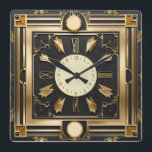 Super Art Deco Quadratische Wanduhr<br><div class="desc">Großartiges Uhrendesign. Du wirst es wie andere Liebe bekommen. Sie können dieses Design auch für andere Produkte verwenden,  die Sie mögen,  oder Ihren Text anpassen und hinzufügen. Folgen Sie mir für mehr. Vielen Dank. Ich wünsche Ihnen einen schönen Tag.</div>