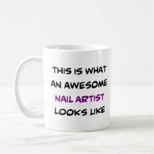 super artiste ongle café tasse camionneur chapeau